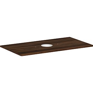 hansgrohe Xelu Q console 54114630 980 x 550 mm, cutout in the middle, countertop washbasin without tap hole, dark walnut