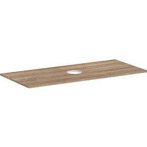 hansgrohe Xelu Q console 54115230 1180 x 550 mm, découpe au milieu, vasque à poser sans trou pour robinetterie, chêne naturel