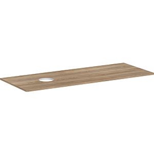 hansgrohe Xelu Q console 54116230 1360 x 550 mm, découpe à gauche, vasque à poser sans trou pour robinetterie, chêne naturel