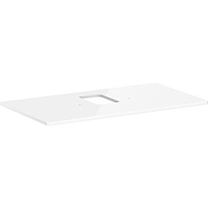 hansgrohe Xelu Q console 54121050 980 x 550 mm, cut-out in the middle, countertop washbasin with tap hole, high-gloss white