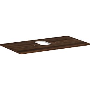 hansgrohe Xelu Q console 54121630 980 x 550 mm, cutout in the middle, countertop washbasin with tap hole, dark walnut