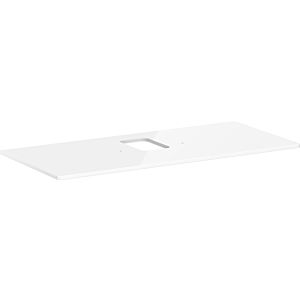 hansgrohe Xelu Q console 54122050 1180 x 550 mm, découpe au milieu, vasque à poser avec trou pour robinetterie, blanc brillant