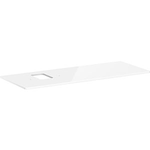 hansgrohe Xelu Q console 54123050 1360 x 550 mm, découpe à gauche, vasque à poser avec trou pour robinetterie, blanc brillant