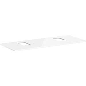 hansgrohe Xelu Q console 54125050 1360 x 550 mm, 2 cutouts, countertop washbasin with tap hole, high-gloss white