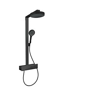 hansgrohe Rainfinity Brause-Set 28742670 mit Thermostat, Brausekopfgröße 250mm, mattschwarz
