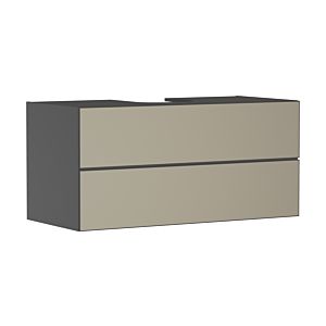 hansgrohe Xevolos E meuble sous-vasque 54195390 1180x555x550mm, 2 tiroirs, gris ardoise mat, structure bronze