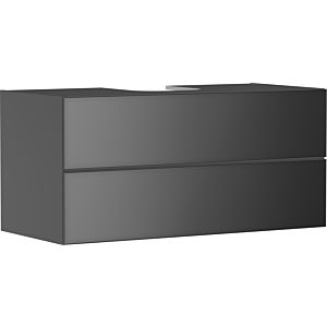 hansgrohe Xevolos E meuble sous-vasque 54195770 1180x555x550mm, 2 tiroirs, gris ardoise mat, gris ardoise métallisé