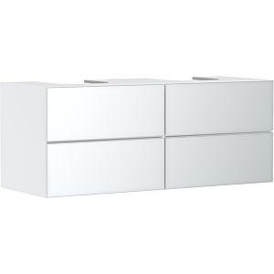 hansgrohe Xevolos E meuble sous-vasque 54196320 1370x555x550mm, 4 tiroirs, blanc mat, blanc métallique