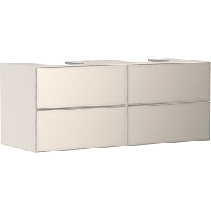 hansgrohe Xevolos E meuble sous-vasque 54197790 1370x555x550mm, 4 tiroirs, beige sable mat, beige sable métallisé