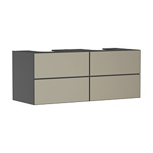 hansgrohe Xevolos E meuble sous-vasque 54198390 1370x555x550mm, 4 tiroirs, gris ardoise mat, structure bronze