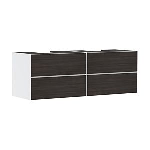 hansgrohe Xevolos E vanity unit 54199730 1570x555x550mm, 4 drawers, matt white, dark oak