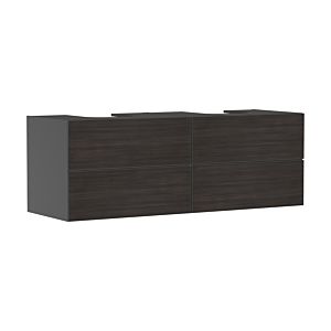 hansgrohe Xevolos E vanity unit 54201730 1570x555x550mm, 4 drawers, slate gray matt, dark oak