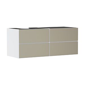 hansgrohe Xevolos E vanity unit 54236390 1370x555x550mm, 4 drawers, left, matt white, bronze structure