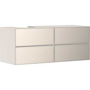 hansgrohe Xevolos E vanity unit 54237790 1370x555x550mm, 4 drawers, left, sand beige matt, sand beige metallic