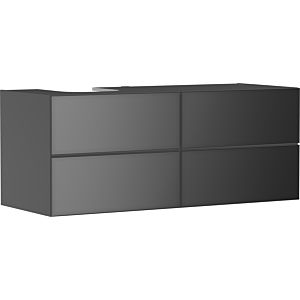 hansgrohe Xevolos E vanity unit 54238770 1370x555x550mm, 4 drawers, left, slate gray matt, slate gray metallic