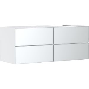 hansgrohe Xevolos E Waschtischunterschrank 54239320 1370x555x550mm, 4 Schubladen, rechts, mattweiß, weiß metallic