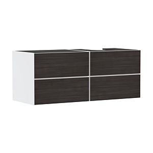 hansgrohe Xevolos E vanity unit 54239730 1370x555x550mm, 4 drawers, right, matt white, dark oak
