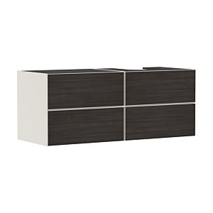 hansgrohe Xevolos E vanity unit 54240730 1370x555x550mm, 4 drawers, right, sand beige matt, dark oak