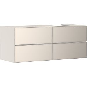 hansgrohe Xevolos E Waschtischunterschrank 54240790 1370x555x550mm, 4 Schubladen, rechts, sandbeige matt, sandbeige metallic