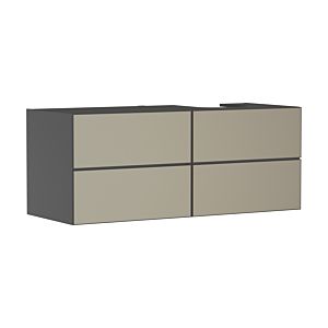 hansgrohe Xevolos E vanity unit 54241390 1370x555x550mm, 4 drawers, right, slate gray matt, bronze structure