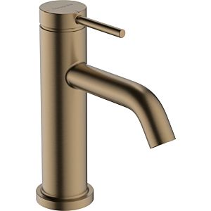 hansgrohe Tecturis S wash basin mixer 73305140 projection 80mm, with pop-up waste set, brushed bronze