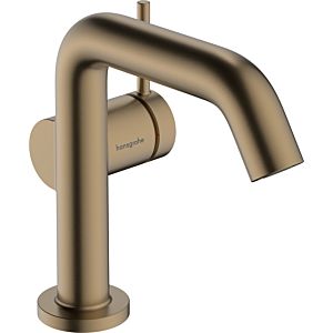hansgrohe Tecturis S wash basin mixer 73322140 projection 110mm, push-open waste set, brushed bronze