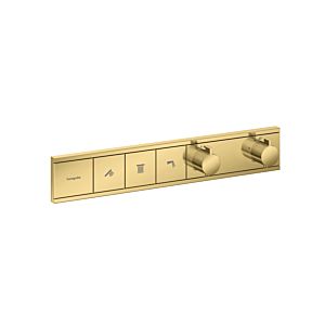 hansgrohe RainSelect Fertigmontageset 15381990 Unterputz-Thermostat, 3 Verbraucher, polished gold optic