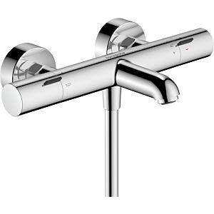 hansgrohe Ecostat Fine bath thermostat 13325140 surface-mounted, projection 177mm, 2 outlets, brushed bronze