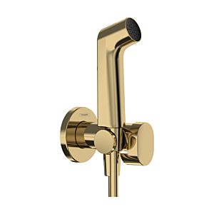 hansgrohe Bidette hand shower 1jet 29232990 EcoSmart, with shower holder and 125 cm shower hose, polished gold optic