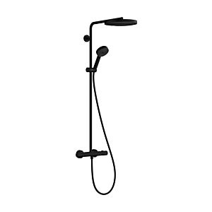 hansgrohe Pulsify S Puro shower set 24236670 with thermostat, 2 outlets, 11.2 l/min, matt black