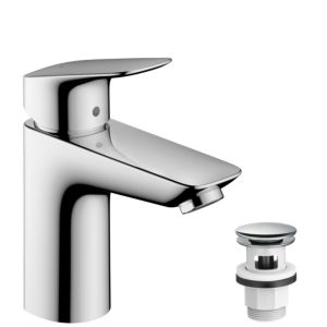 hansgrohe Logis 100 Mitigeur lavabo 71107000  Push Open bonde, chromé