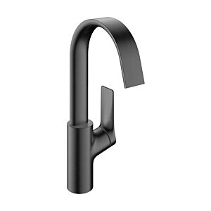 hansgrohe Vivenis Waschtischarmatur 75030340 mit Schwenkauslauf, mit Zugstangen-Ablaufgarnitur, brushed black chrome