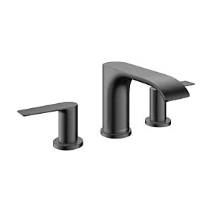 Mitigeur lavabo 3 trous Hansgrohe Vivenis 75033340 avec bonde clic-clac, finition chrome noir brossé