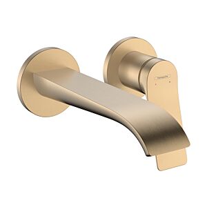 Kit d&#39;installation Hansgrohe Vivenis 75050140 pour mitigeur de lavabo encastré, fixation murale, bec de 192 mm, bronze brossé