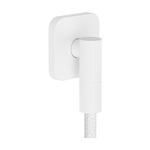 Robinet mural Hansgrohe FixFit Fine Q 28884700 avec clapet anti-retour, Q, Softsquare, blanc mat