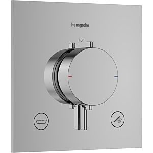 hansgrohe Ecostat Comfort E Thermostat 33716000 concealed, for 2 outlets, 23 l/min, EN 1717, chrome