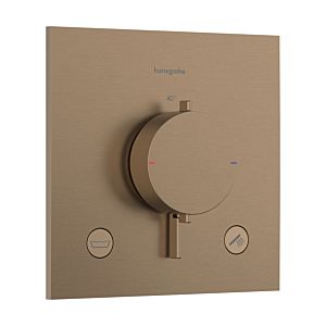 hansgrohe Ecostat Comfort E Thermostat 33716140 concealed, for 2 outlets, 23 l/min, EN 1717, brushed bronze