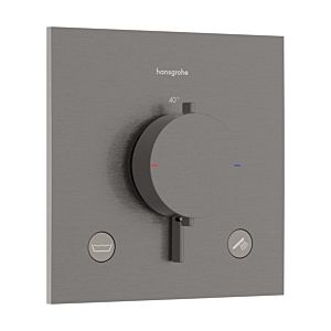 hansgrohe Ecostat Comfort E thermostat 33716340 concealed, for 2 outlets, 23 l/min, EN 1717, brushed black chrome