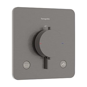 hansgrohe Ecostat Comfort Q Thermostat 33717340 Unterputz, für 2 Verbraucher, 23 l/min, EN 1717, brushed black chrome