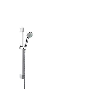 hansgrohe Brause Set Crometta 85 Mono 27728000 chrom, mit Unica Crometta Wandstange 65cm