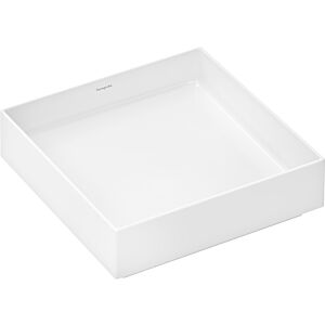 Vasque à poser hansgrohe Xuniva Evo E 63007450 400 x 400 mm, sans trou de robinetterie ni trop-plein, SmartClean, effet hygiénique, blanc