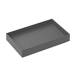Vasque à poser Hansgrohe Xuniva Evo E 60326760 650x400mm, sans trou de robinetterie/trop-plein, gris ardoise mat