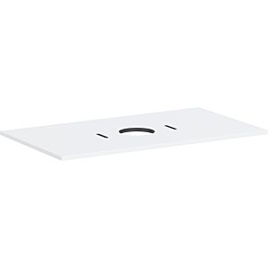 Console Hansgrohe Xilesa E 54276700, découpe centrale, sans trou pour robinetterie, 980 x 550 mm, blanc mat
