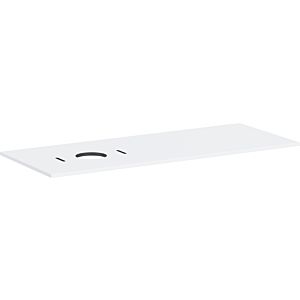Console Hansgrohe Xilesa E 54278700 1375x550mm, sans trou de robinetterie, découpe à gauche, blanc mat