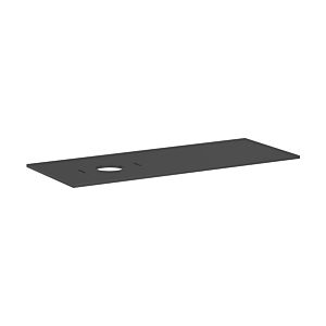 Console Hansgrohe Xilesa E 54278760 1375x550mm, sans trou de robinetterie, découpe à gauche, gris ardoise mat