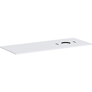 Console Hansgrohe Xilesa E 54279700 1375x550mm, sans trou de robinetterie, découpe à droite, blanc mat