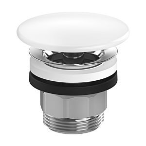 hansgrohe Ablaufgarnitur 50110450 mit rundem Keramikstopfen, für Waschbecken, weiß