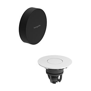 Bonde et trop-plein Hansgrohe Flexaplus 58187670, finition : blanc brillant, noir mat, kit complet