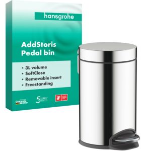 hansgrohe AddStoris Treteimer 41775000 Fassungsvermögen 3 l, freistehend, chrom