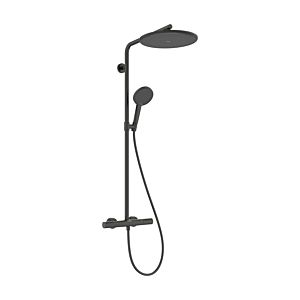 hansgrohe Raindance Alive S Puro Showerpipe 300 1jet 24593340  24593000 EcoSmart with  Ecostat thermostatic shower mixer, 8 l/min, brushed black chrome